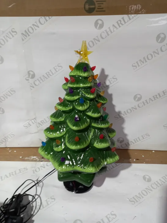 SANTA SLEIGH PRE-LIT CIRCLING CHARACTER NOSTALGIC TREE