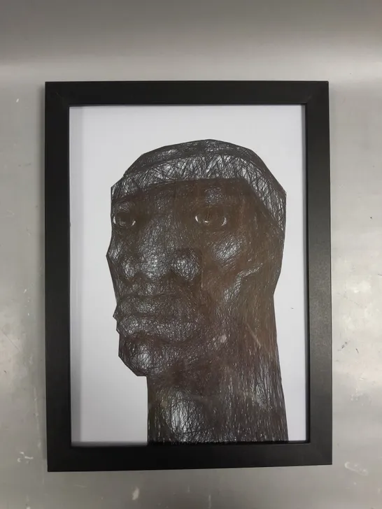 FRAMED MALE PENCIL DRAWING PRINT