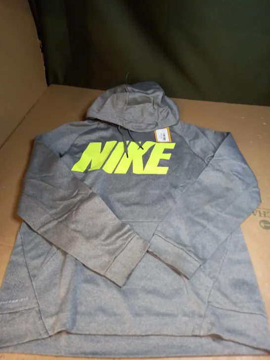 NIKE GREY HOODED JACKET SIZE L 