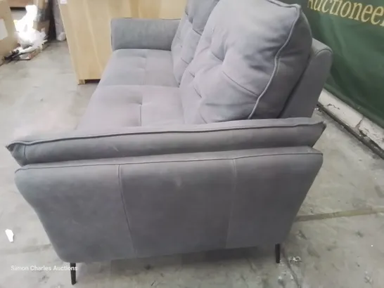 QUALITY ITALIAN DESIGN & MANUFACTURED BOLZANO POWER RECLINING MEDIUM SOFA DAMASCO GREY SUEDE