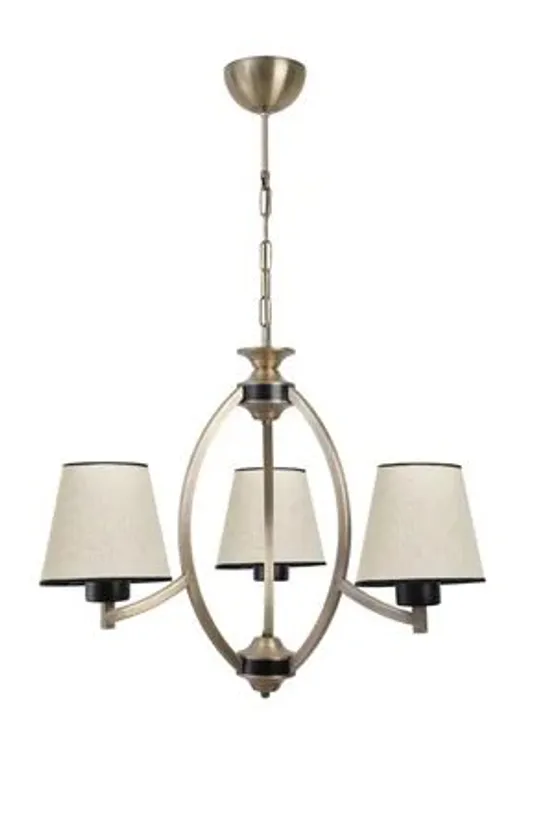 BOXED ROBBINS 3-LIGHT SHADED CHANDELIER FIXTURE