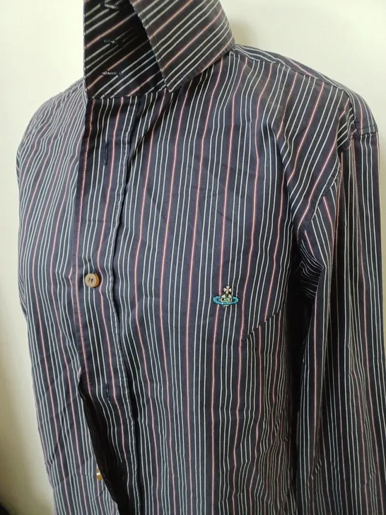 VIVIENNE WESTWOOD PIN STRIPPED BUTTON SHIRT SIZE UNSPECIFIED