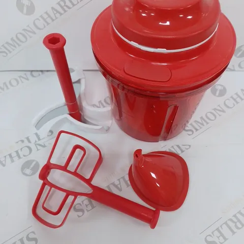 BOXED TUPPERWARE POWERCHEF EXTRA IN RED 