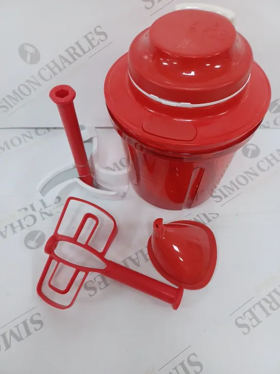 BOXED TUPPERWARE POWERCHEF EXTRA IN RED 