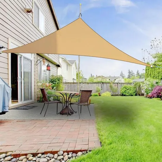 BAGGED DURANGO 5M X 5M TRIANGULAR SHADE SAIL - SAND (1 ITEM)