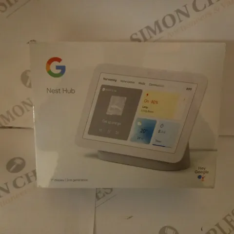 BRAND NEW BOXED GOOGLE NEST HUB 7" DISPLAY SCREEN, 2ND GENERATION