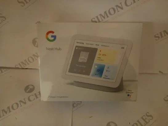 BRAND NEW BOXED GOOGLE NEST HUB 7" DISPLAY SCREEN, 2ND GENERATION