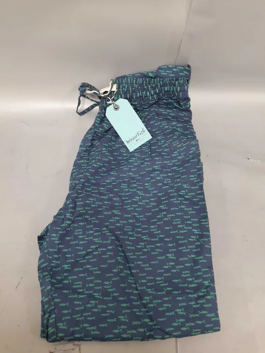 WEIRD FISH ORGANIC PRINTED JERSEY PANTS SIZE 10