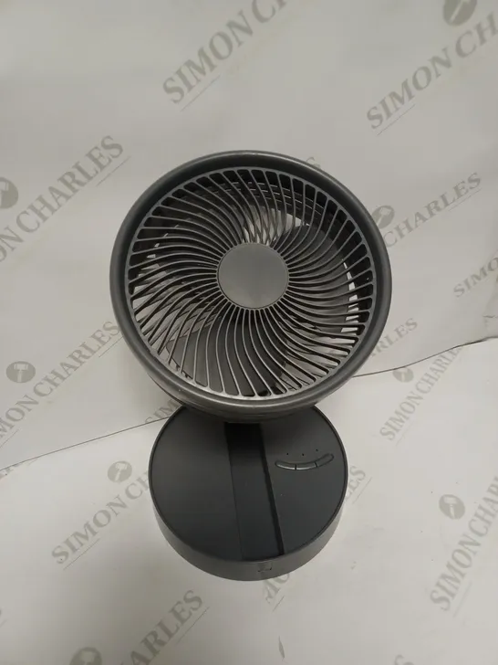 BELL & HOWELL RECHARGEABLE EXTENDABLE DESK & FLOOR FAN, GREY