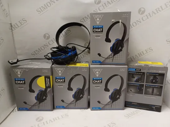 BOX OF 6 TURTLE BEACH RECON CHAT HEADSET - PLAYSTATION