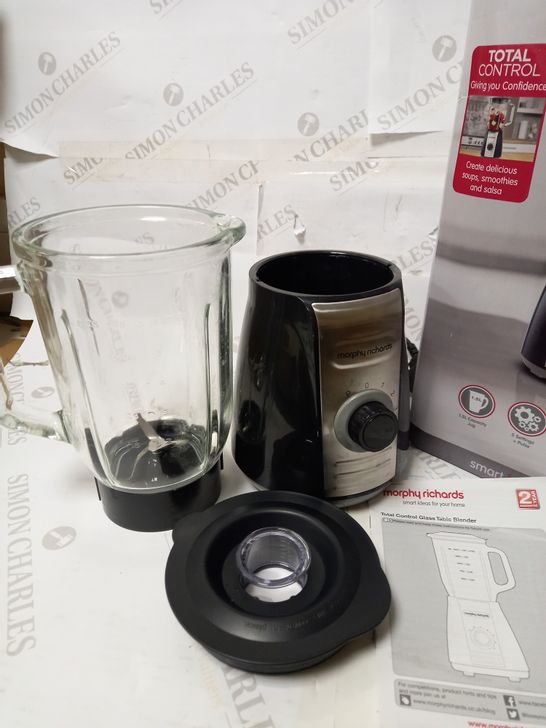 MORPHY RICHARDS TOTAL CONTROL GLASS TABLE BLENDER 