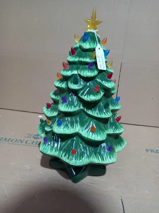 CERAMIC LIGHT UP CHRISTMAS TREE