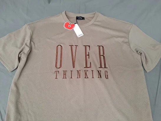 CIDER OVERTHINKING TOP IN BROWN SIZE 2XL