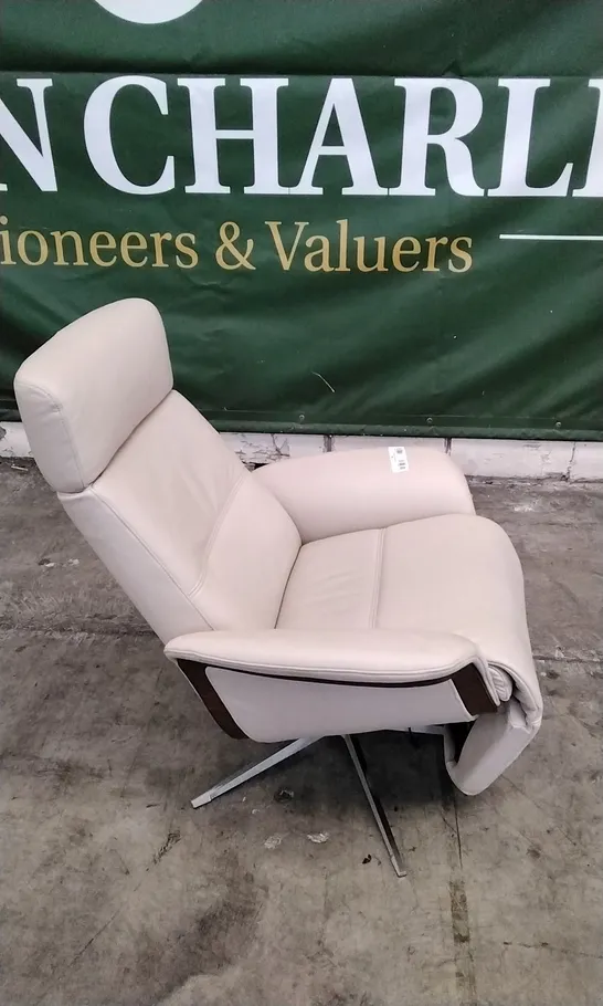 QUALITY BRITISH DESIGNED & MANUFACTURED G PLAN VARDE POWER RECLINER CHAIR CAMBRIDGE STONE LEATHER