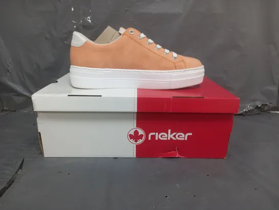 RIEKER PLATFORM TRAINERS APRICOT SIZE 5