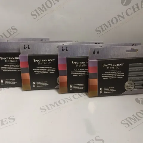 5 X BOXED SPECTRUM NOIR - METALLIC MARKERS (6PK)