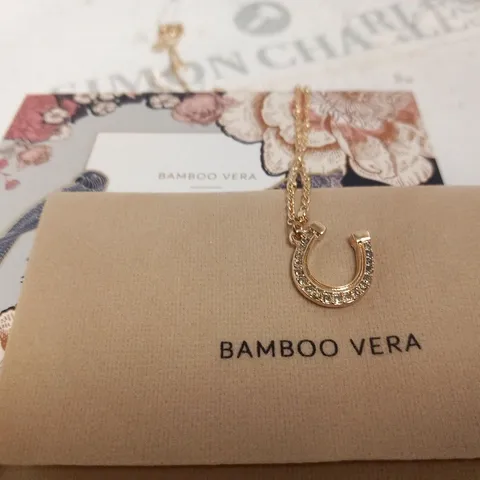 BOXED BAMBOO VERA LUCKY HORSESHOE REVERABLES NECKLACE