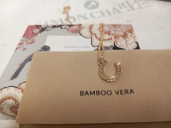 BOXED BAMBOO VERA LUCKY HORSESHOE REVERABLES NECKLACE