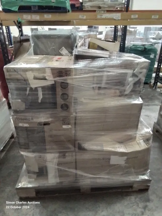 PALLET OF APPROXIMATELY 13 UNPROCESSED RAW RETURN MICROWAVES TO INCLUDE;