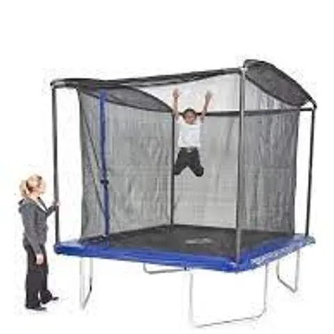 BOXED 8 X 8FT RECTANGULAR TRAMPOLINE WITH EASI-STORE ENCLOSURE (1 BOX)