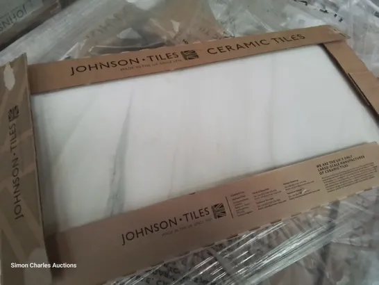 PALLET OF 40 × 5 BRAND NEW JOHNSONS MARBLE SATIN WHITE TILES EACH 597 × 297 × 10mm