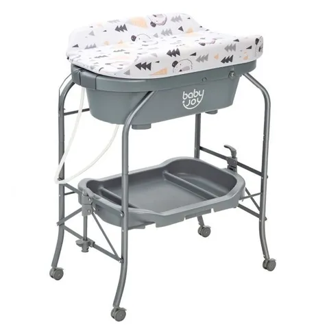 BOXED COSTWAY 2-IN-1 BABY CHANGE TABLE WITH BATHTUB AND FOLDING CHANGING STATION