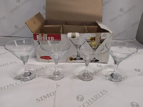 BOX OF 4x MARTINI GLASSES