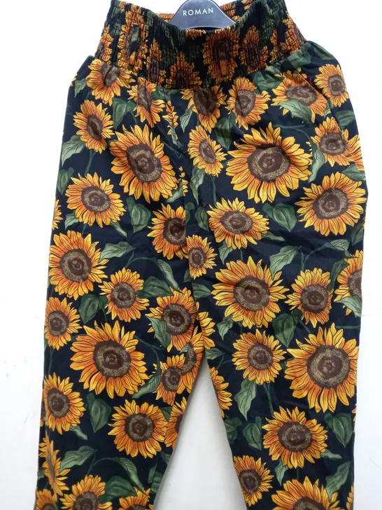 LUCY YAK ALEXA TROUSERS IN SUNFLOWERS PATTERN - XSR