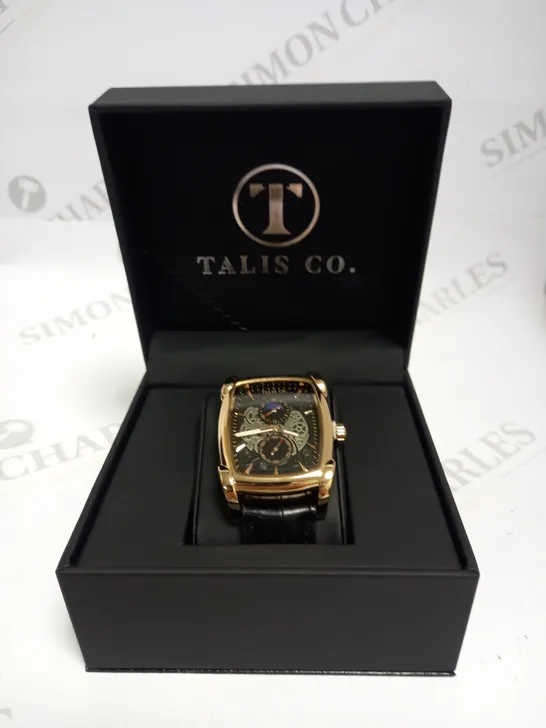 MENS TALIS CO WATCH – MOON PHASE MOVEMENT – SUB DIAL – GENUINE LEATHER STRAP