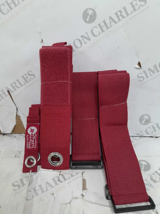 BOXED WRAP IT HEAVY DUTY STORAGE STRAPS - RED 