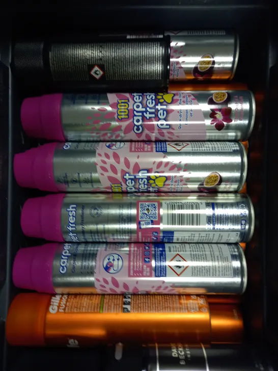 APPROXIMATELY 20 ASSORTED AEROSOLS TO INCLUDE GOT2B HAIRSPRAY, DAVID BECKHAM BODYSPRAY, CARPET FRESHENER ETC - COLLECTION ONLY 