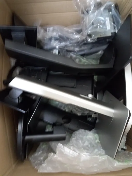 BOX OF APPROXIMATELY 10 ASSORTED MONITOR STANDS TO INCLUDE IIYAMA, HP, DELL ETC