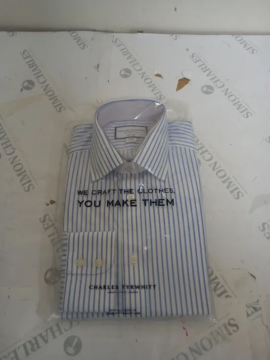 BAGGED CHARLES TYRWHITT PIN STRIPE SHIRT SIZE UNSPECIFIED