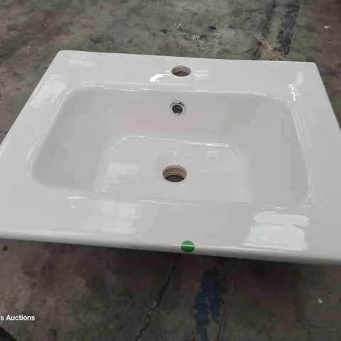 BOXED CANELLI CERAMIC SINGKE TAP VANITY BASIN WHITE 500 × 400mm