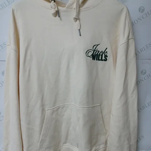 JACK WILLS HOODED TOP CREAM SIZE SMALL