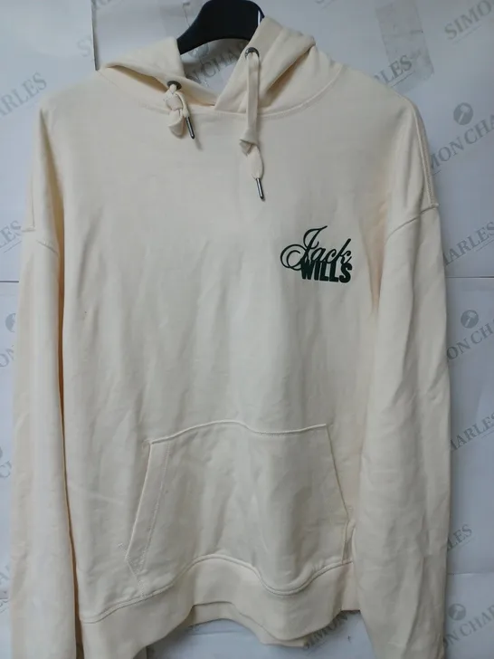 JACK WILLS HOODED TOP CREAM SIZE SMALL