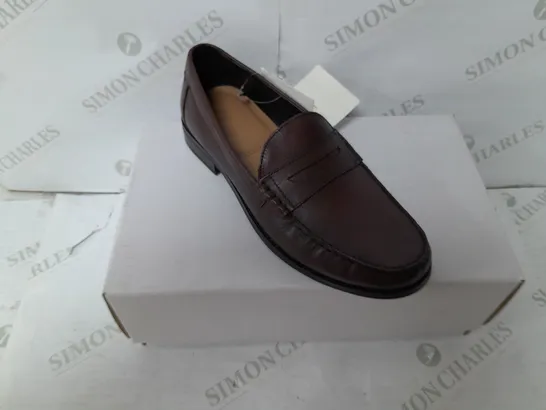 FIND MENS SMART LEATHER SHOES IN DARK BURGUNDY SIZE UK 9