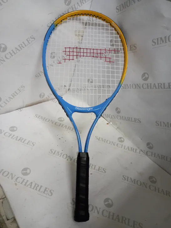 SLAZENGER BLUE AND YELLOW TENNIS RACKET