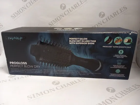 BOXED REVAMP PROFESSIONAL PROGLOSS PERFECT BLOWDRY 1200W VOLUME AND SHINE AIR STYLER