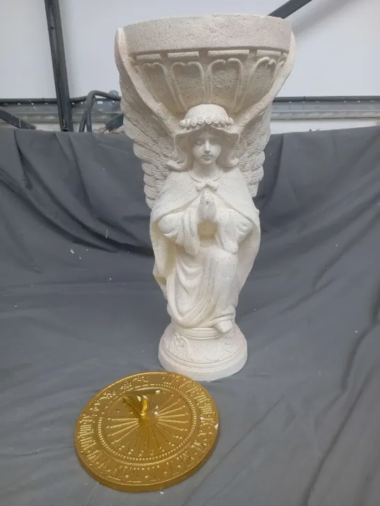 MY GARDEN STORIES ANGEL SUN DIAL SCULPTURE