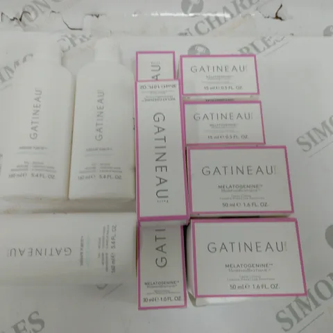 LOT OF 10 GATINEAU BEAUTY ITEMS TO INCLUDE CLEANSING WATER AND SMOOTHING CREAM