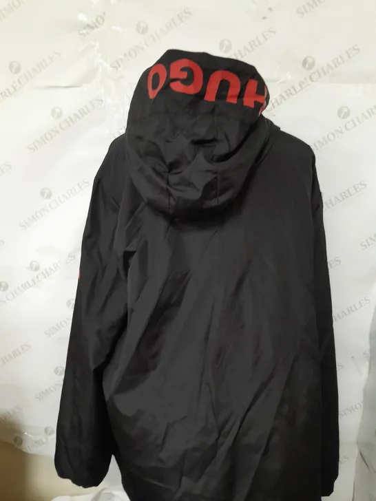 HUGO BOSS BLACK AND RED RAIN PROOF JACKET - XXL