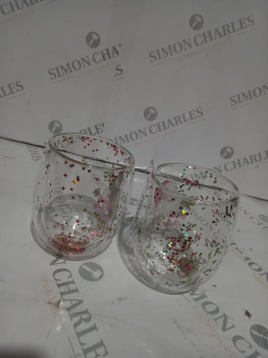 MR CHRISTMAS SET OF 2 FESTIVE GLASSES