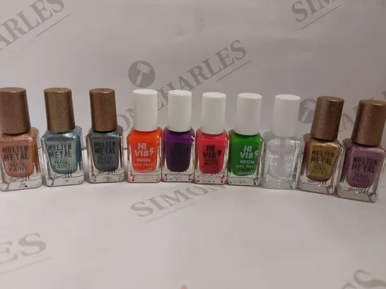 BOX OF APPROX 10 BARRY M NAIL PAINT IN ASSORTED COLOURS