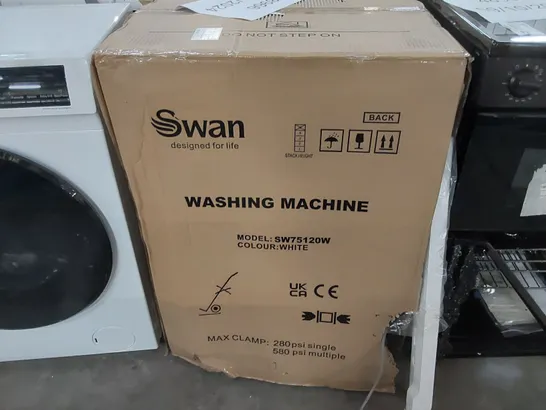 BOXED SWAN 8KG LOAD, 1400 SPIN FREESTANDING WASHING MACHINE - WHITE