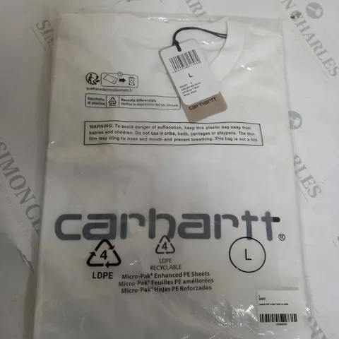CARHARTT WHITE T-SHIRT - SIZE LARGE 