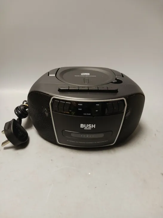 BUSH CD/CASSETTE BOOMBOX WITH RADIO BLACK