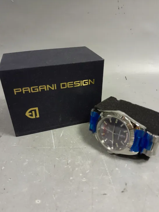 BOXED PAGANI DESIGN EXHIBITION CASE MENS WATCH 