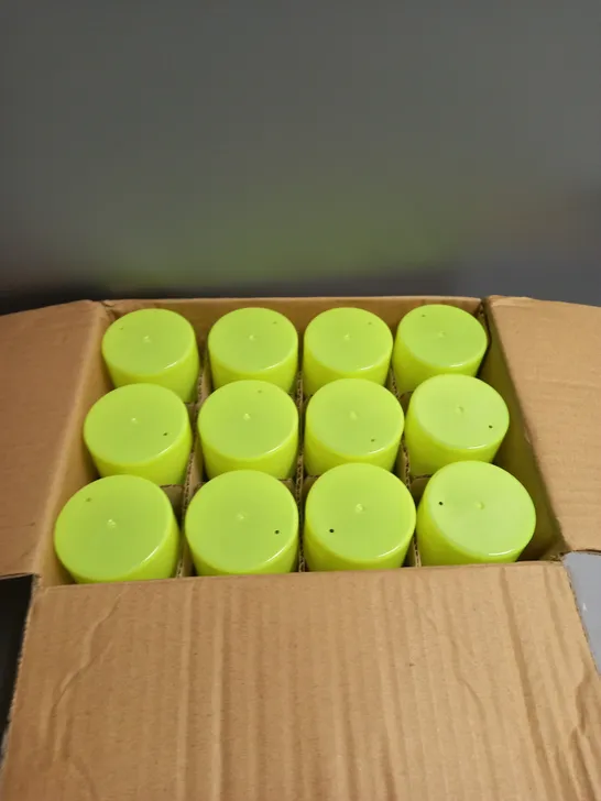 BOXED LOT OF 12 151 NEON YELLOW SPRAY PAINT 200ML