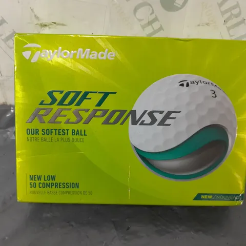 BOXED TAYLORMADE SOFT RESPONSE GOLF BALLS (QTY:12)